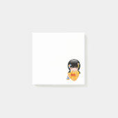 Summer Kokeshi Doll - Yellow Kimono Geisha Girl Post-it® Notes (Voorkant)