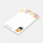 Summer Kokeshi Doll - Yellow Kimono Geisha Girl Post-it® Notes (Schuin)