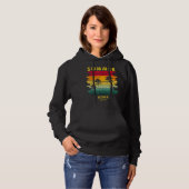 Summer Kona Hawaii Beach Sunset Retro Hoodie (Voorkant volledig)