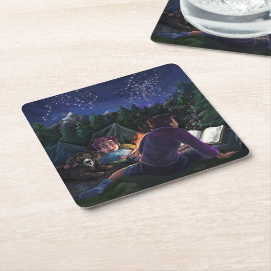 Summer Kovernachten Kartonnen Onderzetters (Schuin)