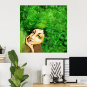 Summer / Lady Bordeaux Art Poster (Thuiskantoor)