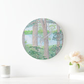 Summer Lake met Bossen gekleurde potloodtekening Grote Klok (Huis)