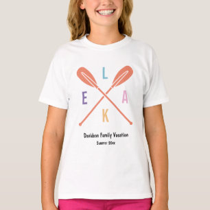 Summer Lake Paddles in Pastel Bijpassende Familie  T-shirt