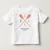 Summer Lake Pastel Paddles Matching Family White Kinder Shirts (Voorkant)