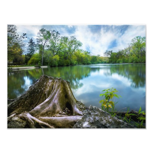 Summer Lake Poster 16x12|Landscape|Aanpassen Groot (Voorkant)