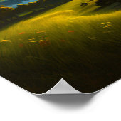 Summer Lake - Vier seizoenen illustratie Poster (Hoek)