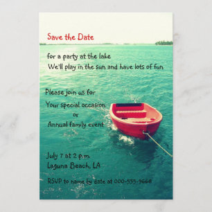 Summer Lakeside Party/Celebration Custom Invites Save The Date