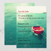 Summer Lakeside Party/Celebration Custom Invites Save The Date (Voorkant / Achterkant)