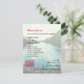 Summer Lakeside Wedding Event Custom Invites Kaart (Staand voorkant)