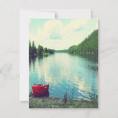 Summer Lakeside Wedding Event Custom Invites Kaart (Achterkant)