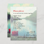 Summer Lakeside Wedding Event Custom Invites Kaart (Voorkant / Achterkant)