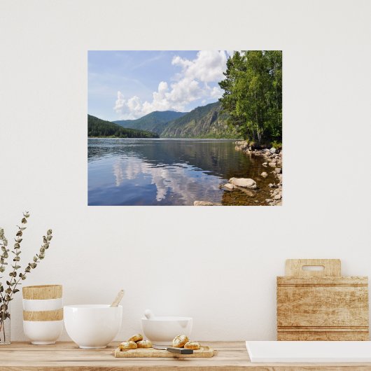 Summer Landscape met River Poster (Keuken)