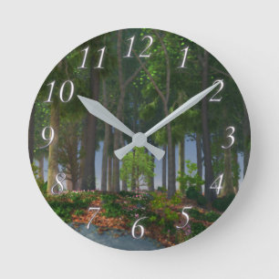Summer Leaves Clock Ronde Klok