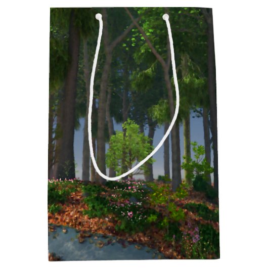 Summer Leaves Gift Bag Medium Cadeauzakje (Voorkant)