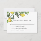 Summer Lemon Arrangement RSVP Kaartje (Voorkant)