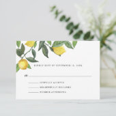 Summer Lemon Arrangement RSVP Kaartje (Staand voorkant)