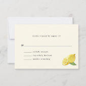 Summer Lemon Arrangements and QR Code RSVP Kaartje (Achterkant)