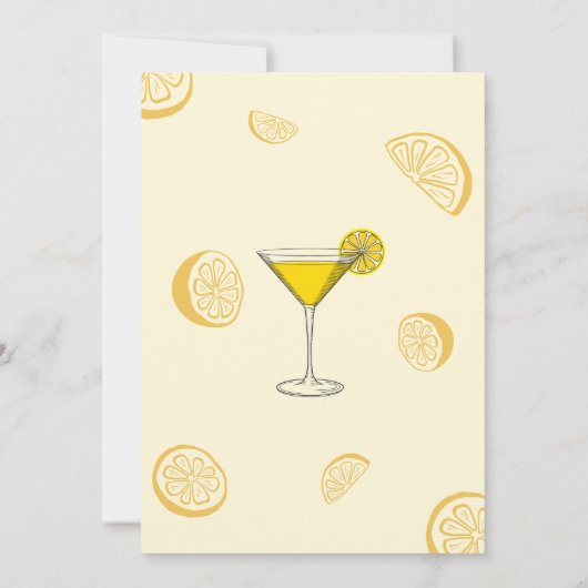 Summer Lemon Birthday Party Invite Kaart (Achterkant)