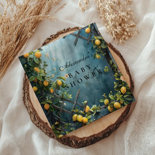 Summer Lemon Blossom Baby Shower Servet