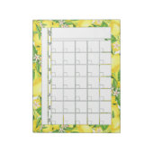 Summer Lemon Blossom Maandelijkse Planner Agenda Notitieblok (Linkerzijde)