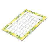 Summer Lemon Blossom Maandelijkse Planner Agenda Notitieblok (Schuin)