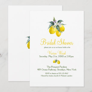 Summer Lemon Bridal Shower Invitations Kaart