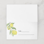 Summer Lemon bruiloft Plaatskaartje (Buitenkant ongevouwen)