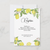 Summer lemon bruiloft RSVP kaartje (Voorkant)