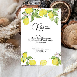 Summer lemon bruiloft RSVP kaartje