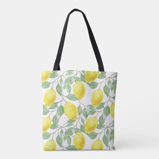Summer Lemon Canvas tas (Achterkant)
