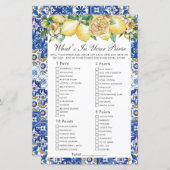 Summer Lemon Floral wat zit er in je paardenspel (Voorkant / Achterkant)