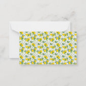 Summer Lemon Fruit Custom Name Gift Enclosure Notitiekaartje (Achterkant)