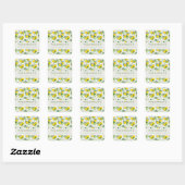 Summer Lemon Fruit Custom Vrijgezellenfeest Hartel Vierkante Sticker (Vel)