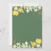 Summer Lemon Greenery Gold Cross bevestiging Kaart (Achterkant)