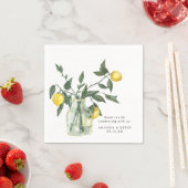Summer Lemon in jar Wedding Paper Servet (Insitu)