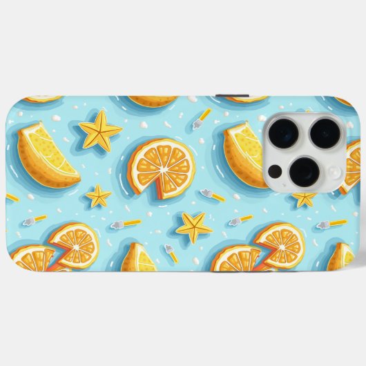 SUMMER LEMON iPHONE 15 PRO HOESJE (Achterkant (horizontaal))