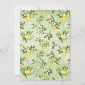 Summer Lemon & Limoen Bridal Shower Invitation Kaart (Achterkant)