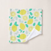 Summer Lemon Pattern in Cream Bad Handdoek (Wasdoekje)
