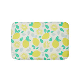 Summer Lemon Pattern in Cream Badmat