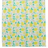Summer Lemon Pattern in Cream Douchegordijn (Voorkant)