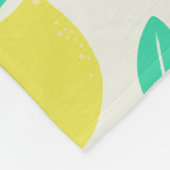 Summer Lemon Pattern in Cream Fleece Deken (Hoek)
