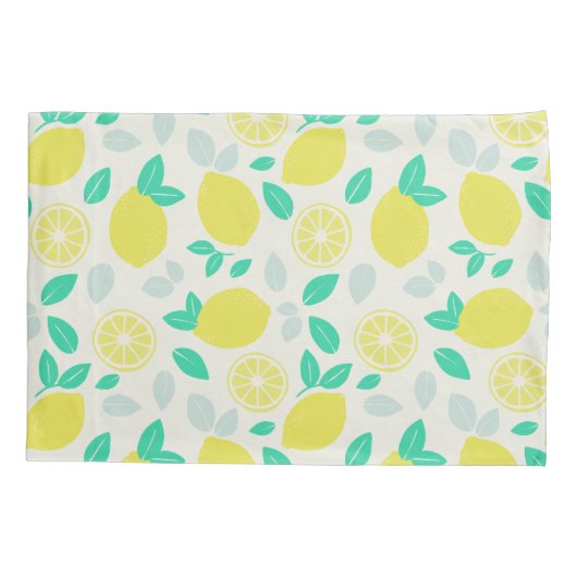 Summer Lemon Pattern in Cream Kussensloop (Achterkant)