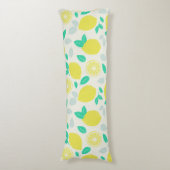 Summer Lemon Pattern in Cream Lichaamskussen (Voorkant Verticaal)