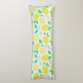 Summer Lemon Pattern in Cream Lichaamskussen (Achterkant (Verticaal))