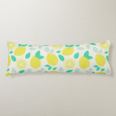 Summer Lemon Pattern in Cream Lichaamskussen (Voorkant)