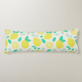 Summer Lemon Pattern in Cream Lichaamskussen