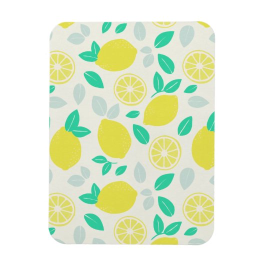 Summer Lemon Pattern in Cream Magneet (Verticaal)
