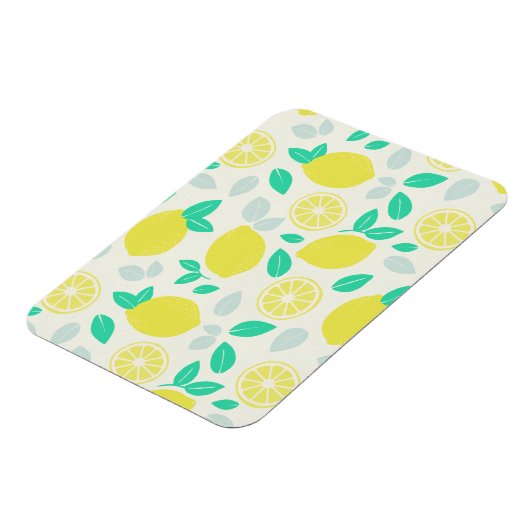 Summer Lemon Pattern in Cream Magneet (Linkerzijde)