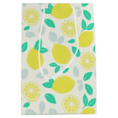 Summer Lemon Pattern in Cream Medium Cadeauzakje (Voorkant)