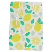 Summer Lemon Pattern in Cream Medium Cadeauzakje (Achterkant)